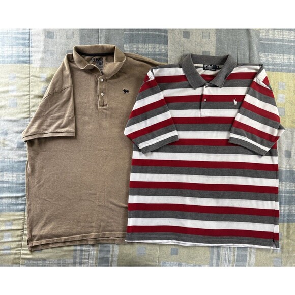 Polo Ralph Lauren/ Old Navy Polo Shirt Short Sleeve Striped Casual Men's Sz 3XL - Picture 1 of 16